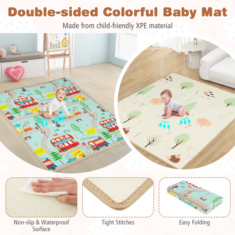 Baby Playpen with Mat and Breathable Mesh - Gallery View 8 of 11