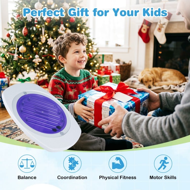 Balance board maze for kids featuring three maze discs, anti-slip surface, and 140 lbs capacity for safe play.