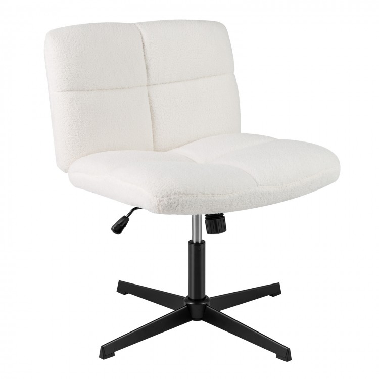 Armless Office Desk Cross Legged Office Chair with Adjustable Height - Gallery View 1 of 10