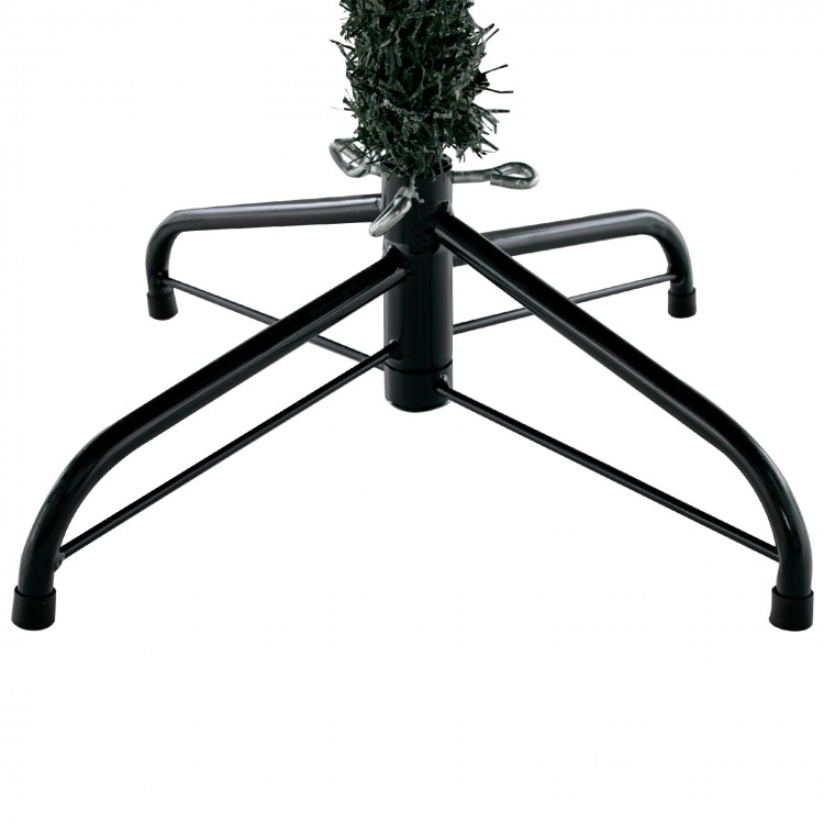 Black metal stand with anti-slip foot pads for 4.5 ft artificial pre-lit Christmas tree, ensuring stability and easy.