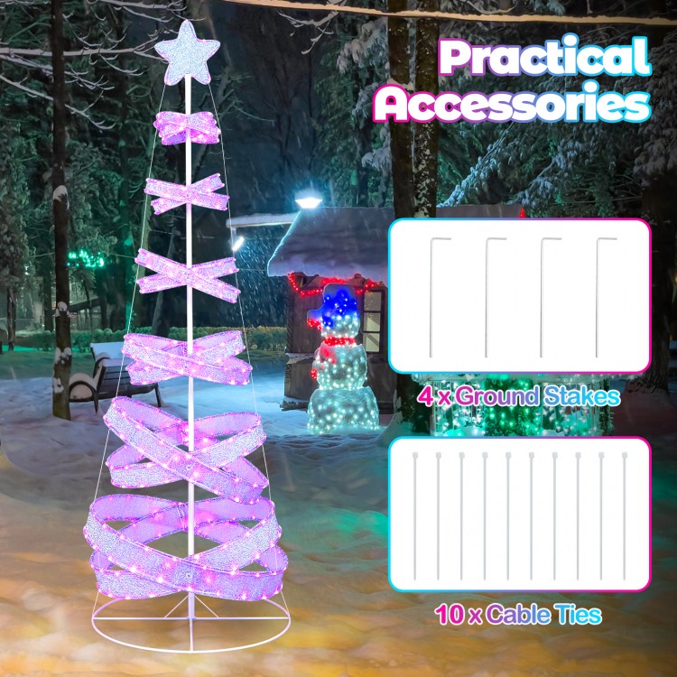 7 Feet Outdoor Spiral Christmas Tree for Party, Xmas New Year Decoration - Gallery View 10 of 10
