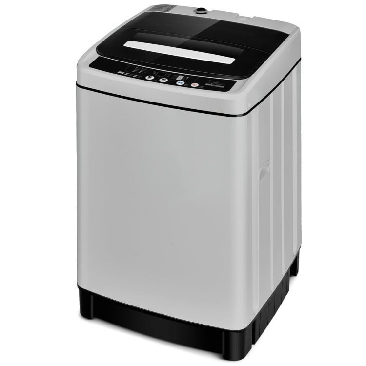Compact washer and dryer combo in a sleek design, featuring a wall-mount option for maximizing floor space.