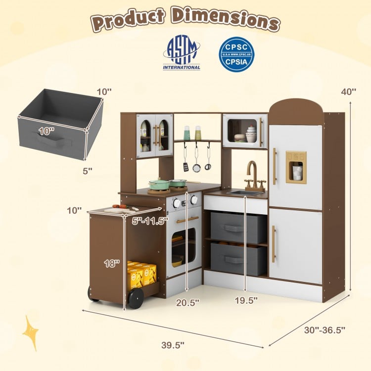 Corner Kitchen with Lights and Sounds for Kids Ages 3+ - Gallery View 5 of 11