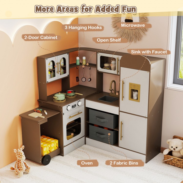 Corner Kitchen with Lights and Sounds for Kids Ages 3+ - Gallery View 8 of 11