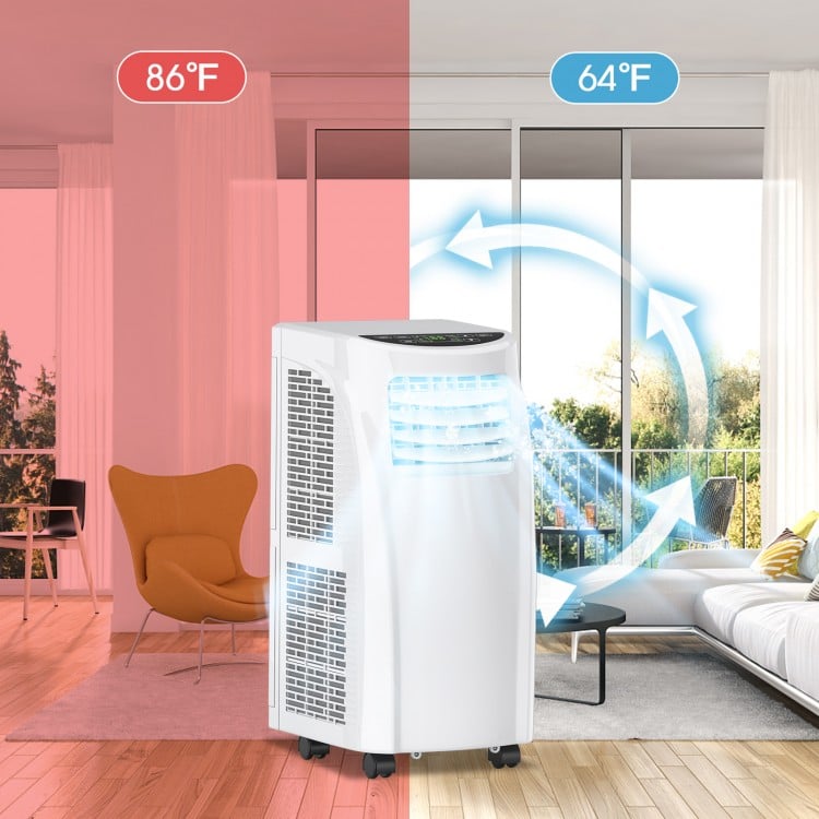 8000 BTU Portable Air Conditioner with Dehumidifier Function and Sleep Mode - Gallery View 1 of 11