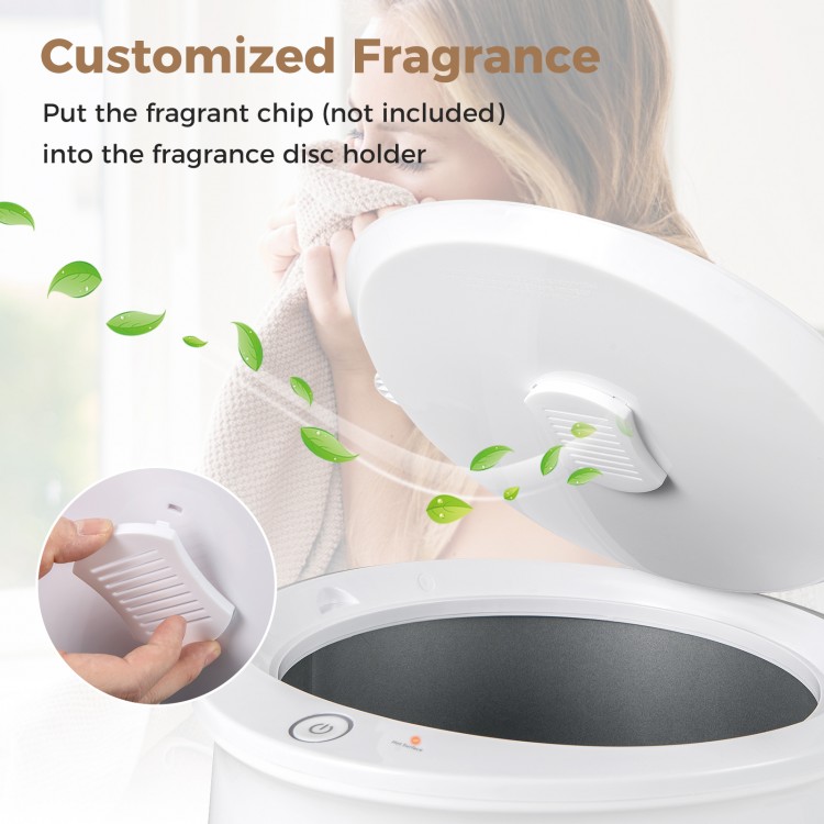 Fragrant disc holder of the 20L heated towel warmer, designed for customizable scents and easy operation.
