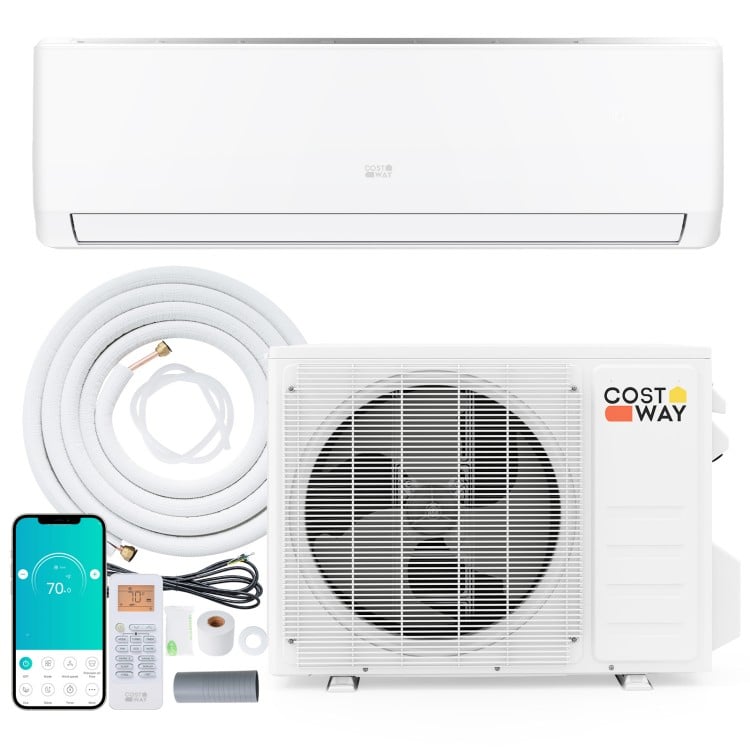 EcoGuard Series 9000 BTU mini split air conditioner and heater with smart WiFi control and whisper-quiet operation.