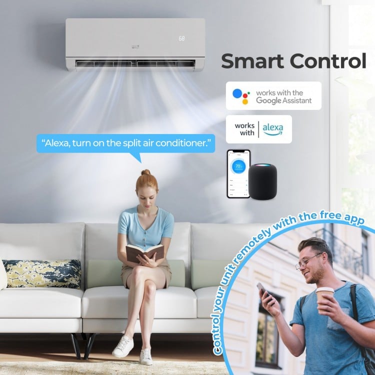 SEERXtreme Series ENERGY STAR Certified 12000 BTU 24 SEER2 208-230V Mini Split Heat Pump Heating at -25℃ - Gallery View 4 of 10