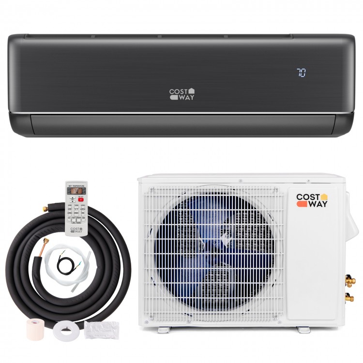 Mini split air conditioner and heater with 12000 BTU capacity, remote control, and Energy Star certification for.