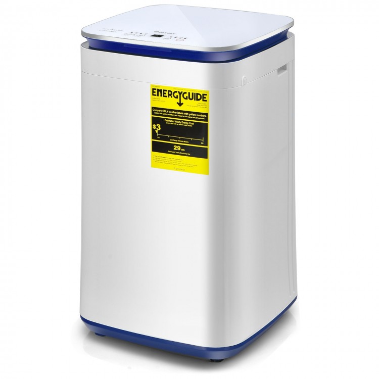 Compact 7.7 lbs fully automatic washing machine with heating function, ideal for small spaces and baby clothes washing.