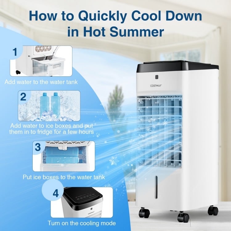 3-in-1 Evaporative Portable Air Cooler with Remote Control - Gallery View 9 of 11