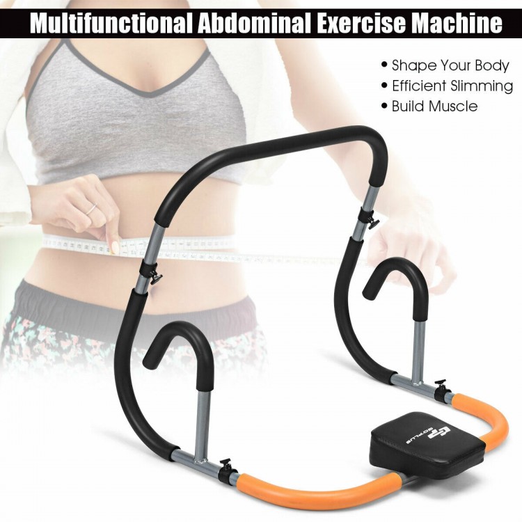 Portable exercise ab fitness crunch machine with heavy-duty steel construction for home gym workouts and total body.