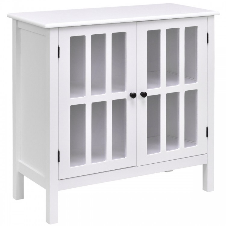 Sideboard Console Storage Buffet Cabinet with Glass Door - Gallery View 1 of 11