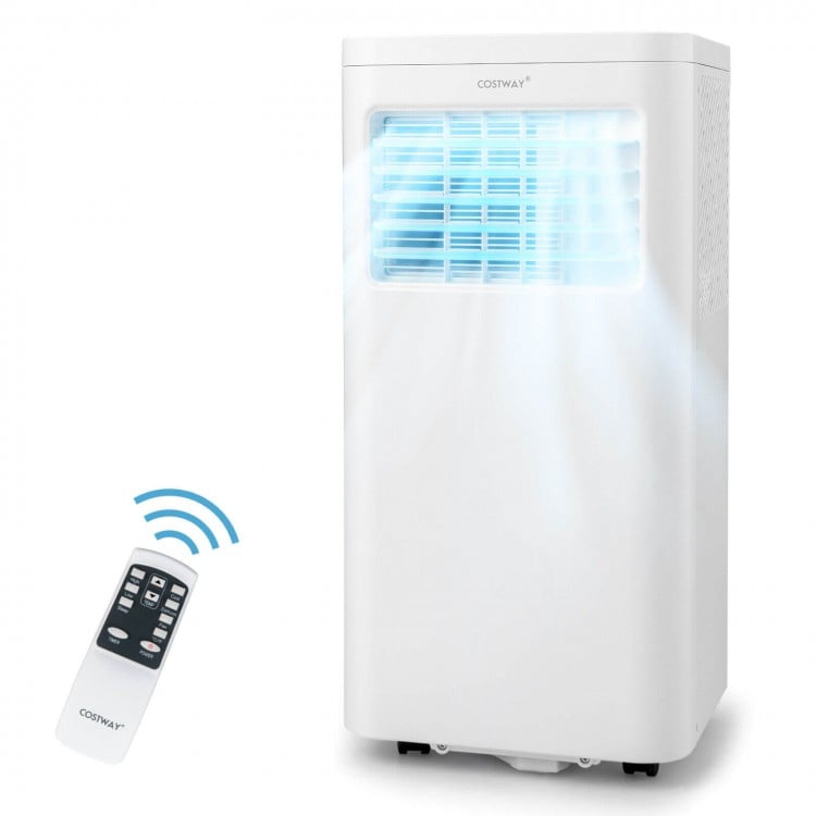 8000 BTU Portable Air Conditioner 3-in-1 AC Unit with Cool Dehum Fan Sleep Mode-WhiteCostway Gallery View 2 of 12