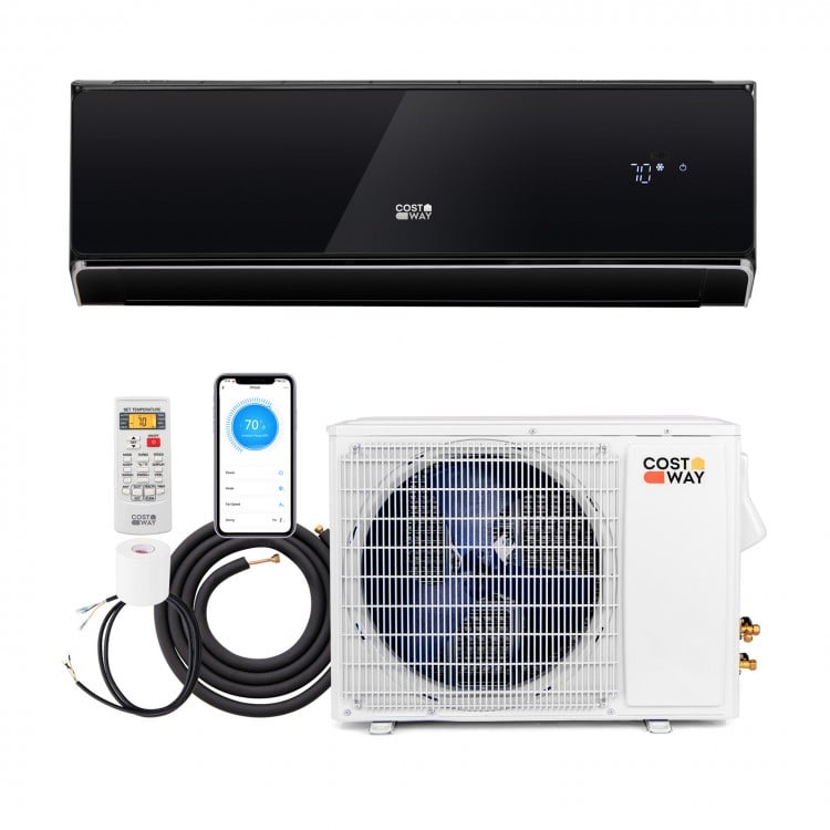 12000 BTU 22 SEER2 208-230V Wifi Enabled Mini Split Air Conditioner and Heater Black - Gallery View 1 of 10