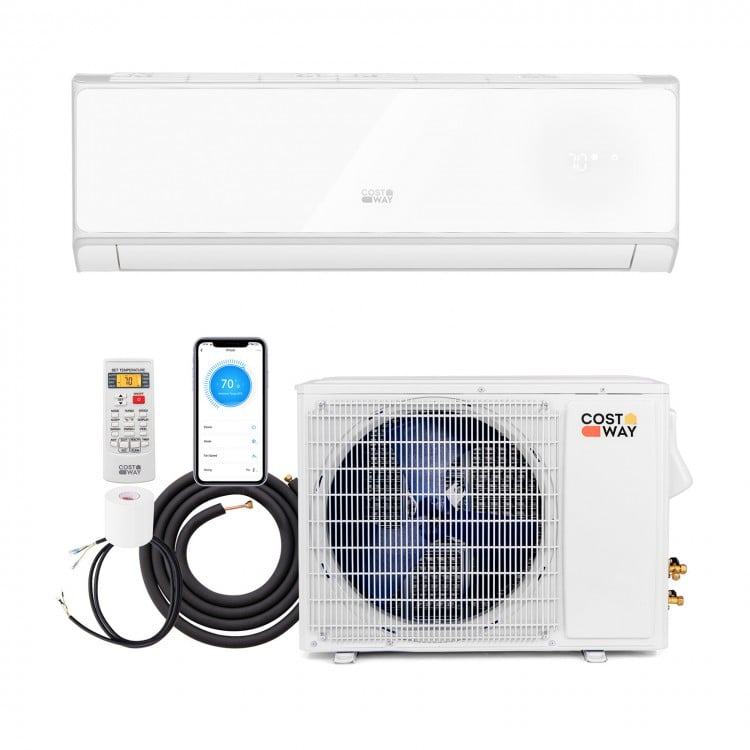 Energy Star Certified 17000 BTU 21 SEER2 208-230V Mini Split Air Conditioner and Heater Wifi Enabled White - Gallery View 1 of 10