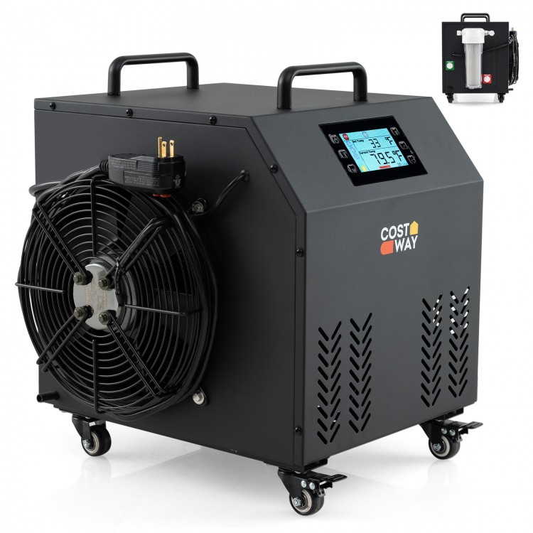4/5 HP Ice Bath Water Chiller in black with digital control panel, designed for efficient cooling of cold plunge tubs.