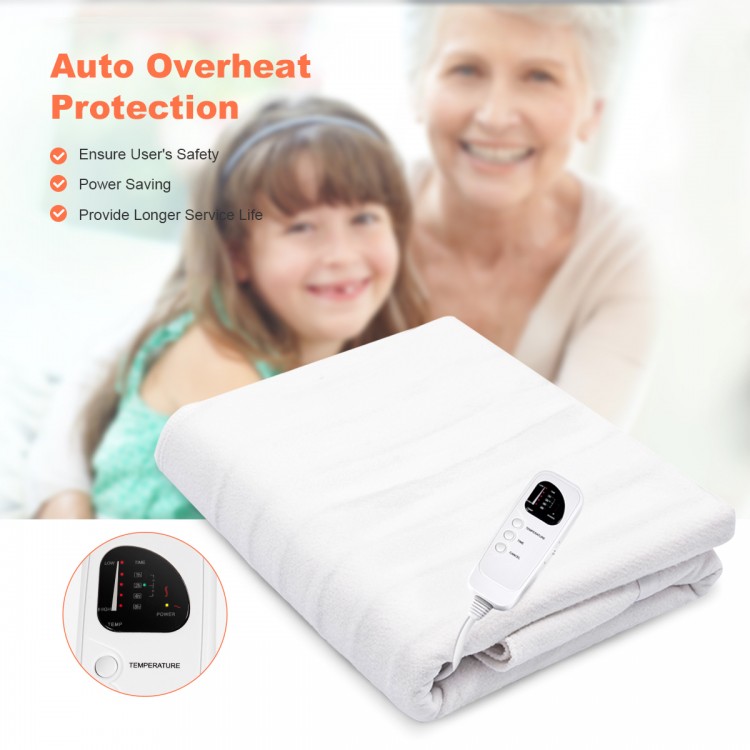 Digital auto overheat protection massage table warmer with remote, featuring 5 heat settings for user comfort.