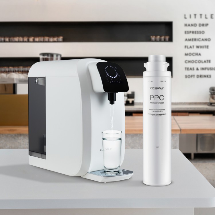 Countertop reverse osmosis filter replacement with twist-in design for secure installation and BPA-free housing.