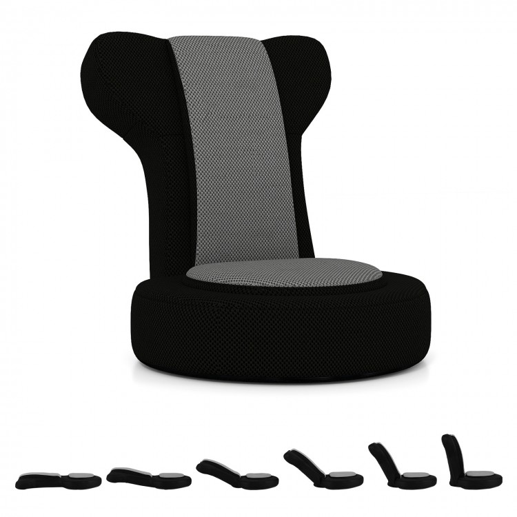 Comfy gaming leisure chair in gray with adjustable headrest and backrest, perfect for relaxing in living rooms or.