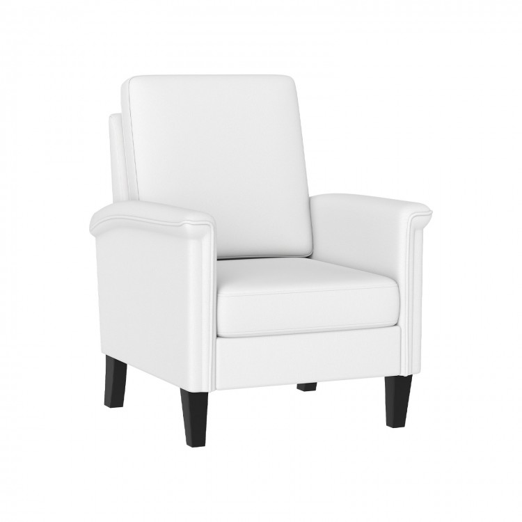 Floral accent chair in beige with solid wood legs, high back, and padded armrests for stylish comfort in any decor.