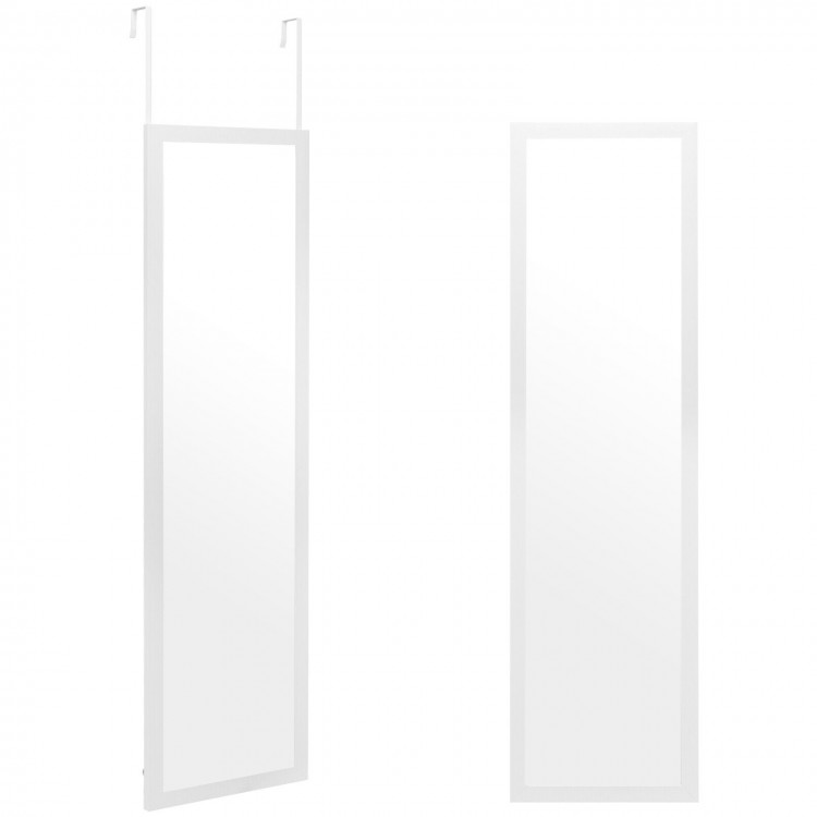 Frameless full-length mirror, 43 x 15 inches, wall-mounted, ideal for bedrooms and living rooms, with explosion-proof.