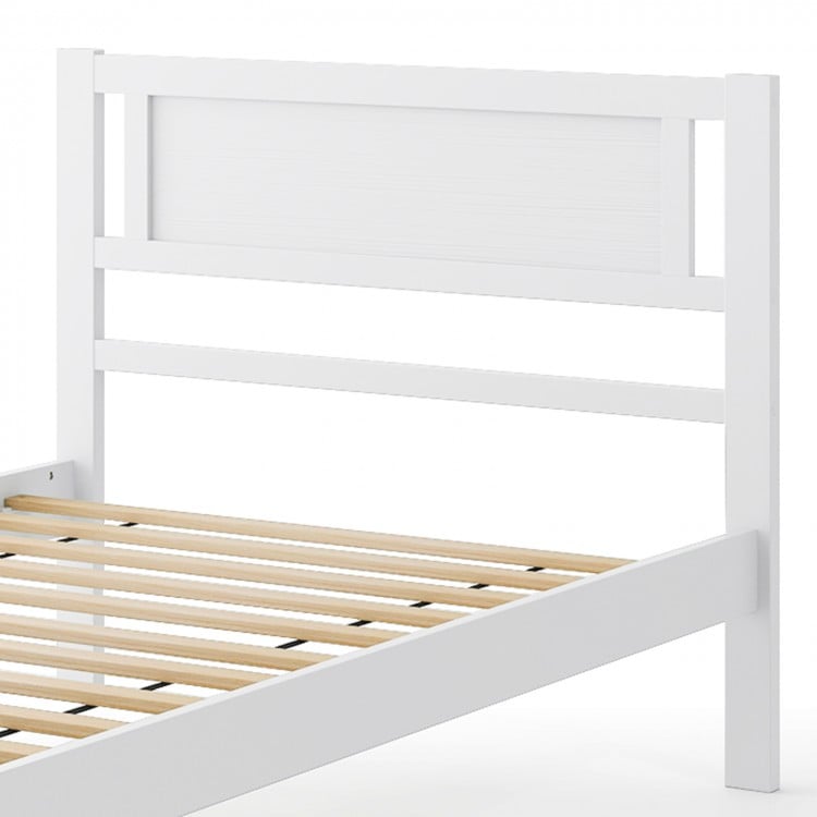 Twin/Full/Queen Size Wood Bed Frame with Headboard and Wooden Slats Support - Gallery View 6 of 15