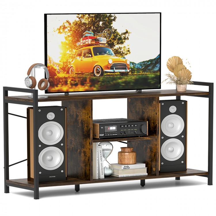 TV Stand for 55 Inch TVs Industrial Entertainment Center - Gallery View 4 of 11