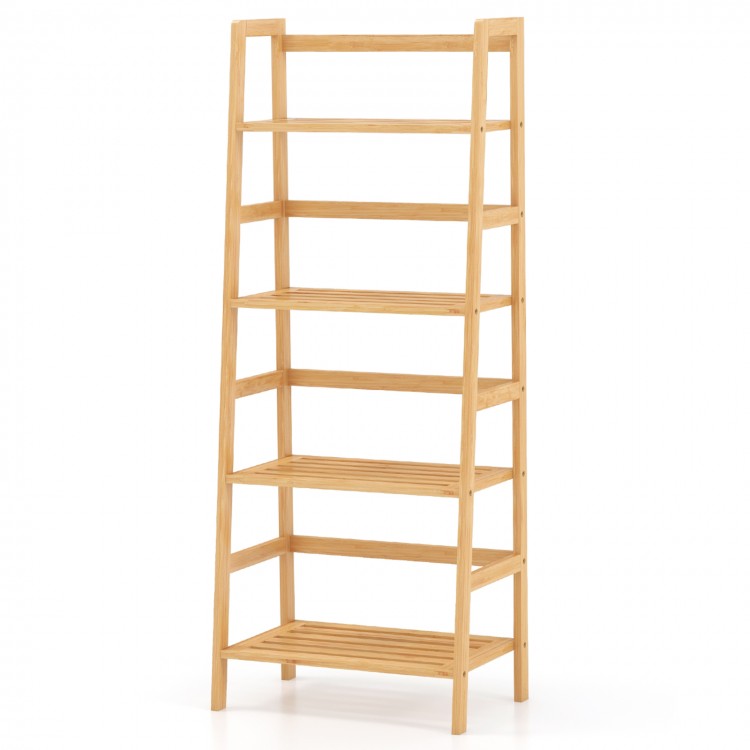 4-tier multifunctional bamboo bookcase storage rack with large capacity, perfect for living rooms and kitchens.