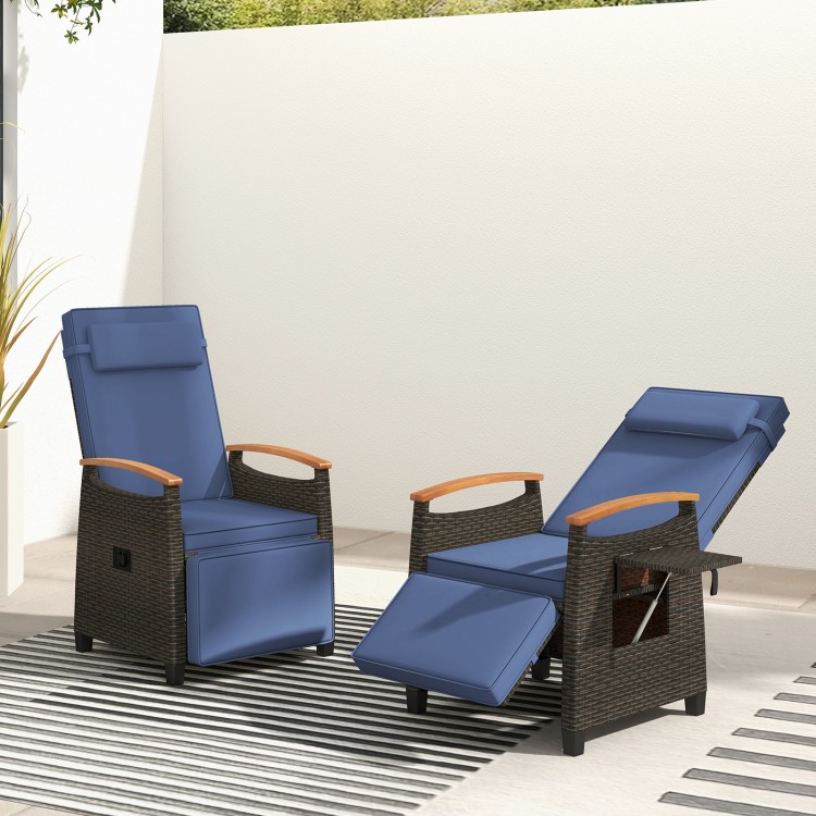 reclining patio chair and ottoman