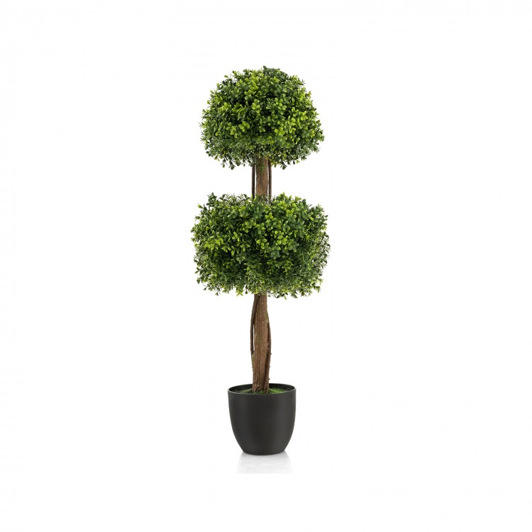 40 Inch Artificial Boxwood Topiary Ball Tree for Front Porch Patio Home - Gallery View 1 of 10