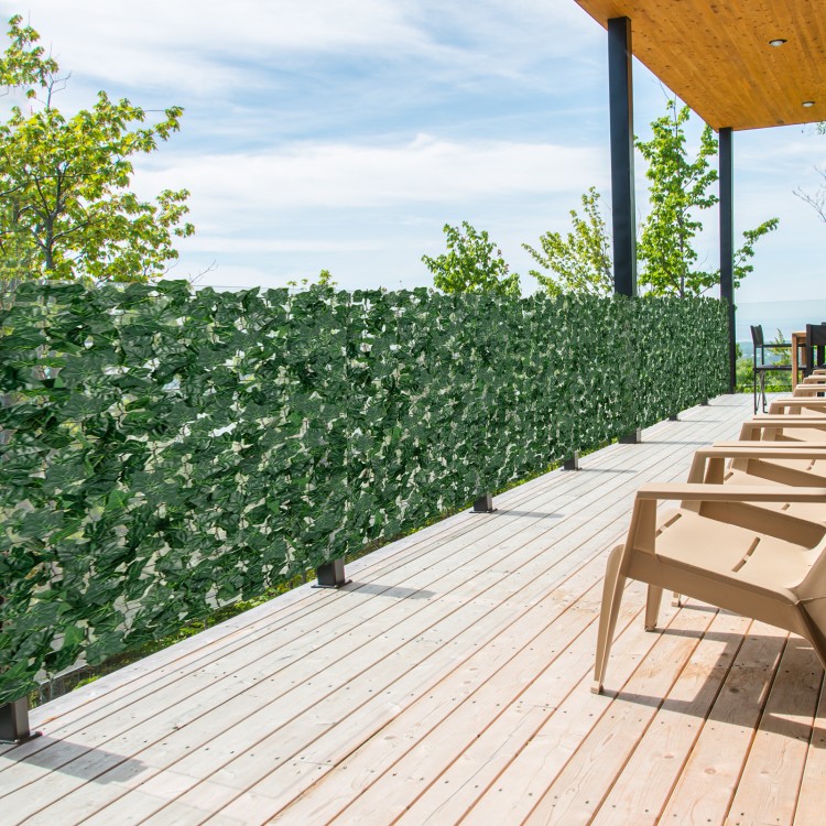 Artificial ivy privacy fence in a dense design, 120 x 40 inches, perfect for outdoor decor and privacy on patios.