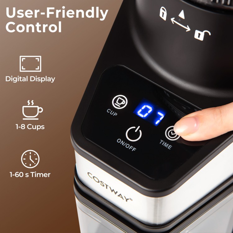 User-friendly control panel of the Home Espresso Coffee Station Set with digital display and timer for precise brewing.