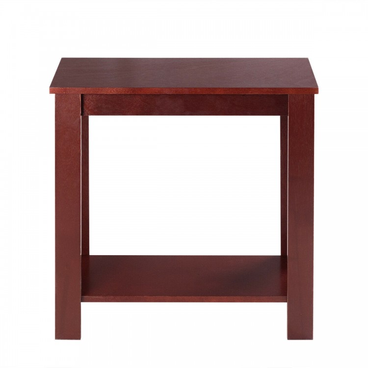2-Tier Modern Compact End Table with Storage Shelf - Gallery View 8 of 12