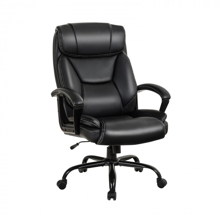 Massage executive office chair in black with 6 vibrating points, ergonomic support, and adjustable height for ultimate.