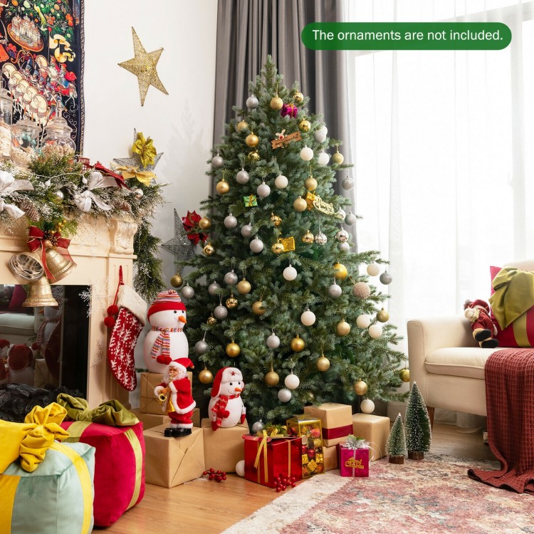 6 feet artificial Christmas spruce tree with mixed PE and PVC branches, perfect for creating a festive atmosphere at.