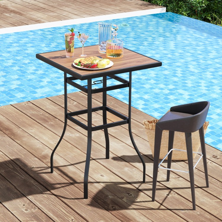 27.5 Inches Patio Bar Table for Garden Backyard Poolside - Gallery View 1 of 11