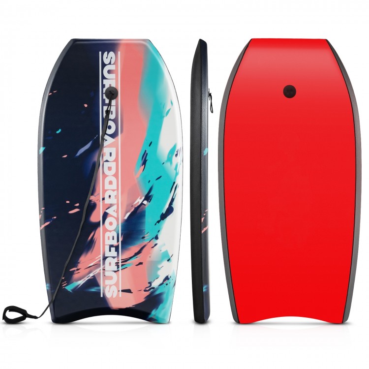 33/37/41 Inches Lightweight Body Board Boogie Board with EPS Core XPE Deck HDPE Bottom Multicolor2 - Gallery View 1 of 9