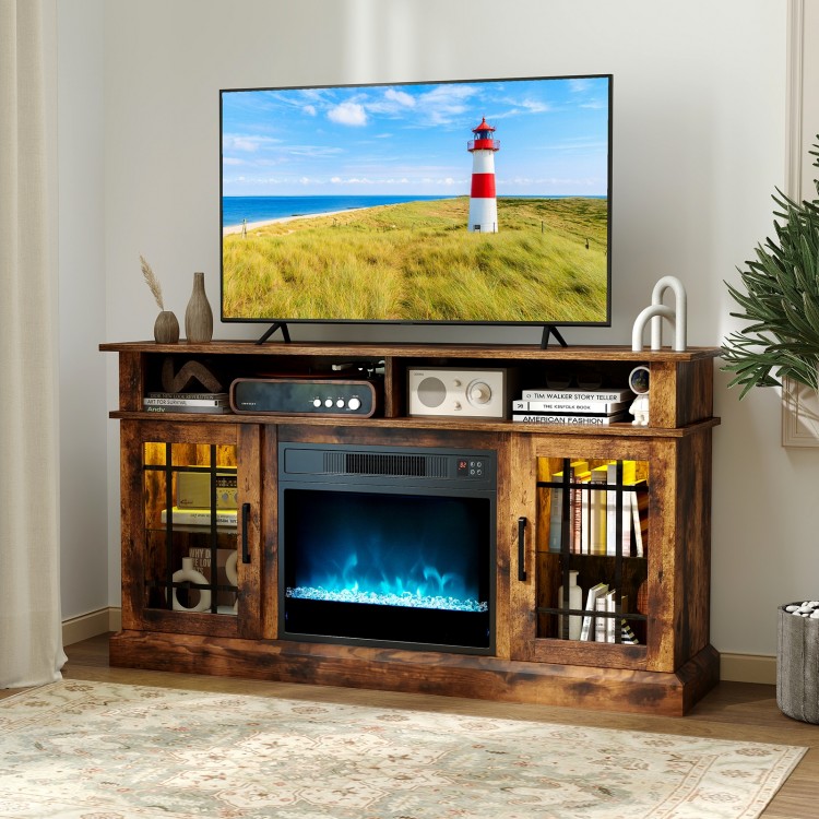Electric Fireplace TV Stand for TVs Up to 55 Inches - Gallery View 5 of 10