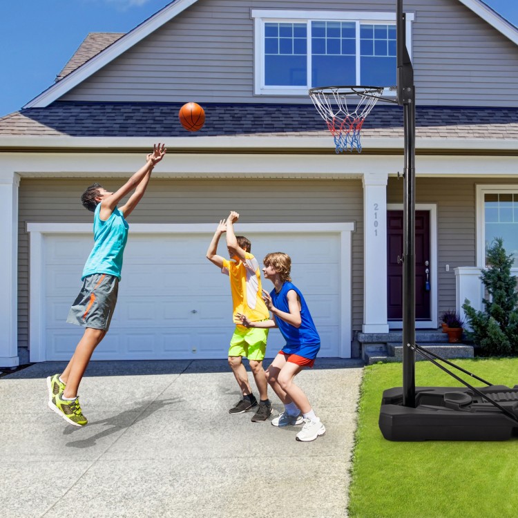 6.5-10 FT Adjustable Portable Basketball Hoop with 44 Inch Shatterproof Backboard and Fillable Base - Gallery View 1 of 10