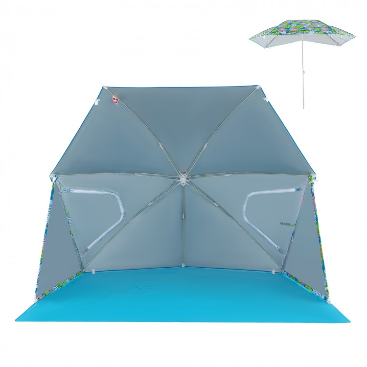 UPF50+ Sun Protection Beach Umbrella Tent with Portable Carrying Bag - Gallery View 1 of 12