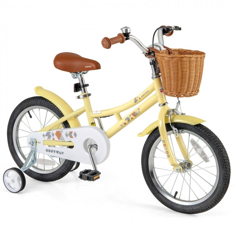 16/18 Inch Kids Bike Adjustable Bicycle with Reflectors and Bell for Children 4-8 Years Old - Gallery View 1 of 10