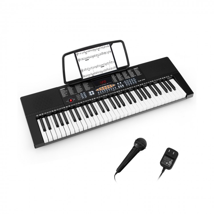 61-Key Electronic Keyboard Piano with 3 Teaching Modes, LED Display and Dual Keyboard - Gallery View 1 of 11