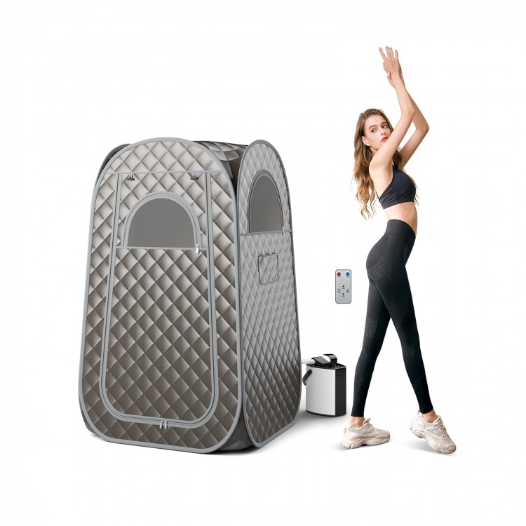 Full-Body Personal Sauna Tent with 1000W 3L Steam Generator for Home Spa Relaxation - Gallery View 1 of 10