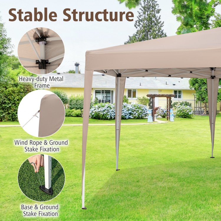 13 x 11.5 FT Hexagonal Pop-Up Height Adjustable Canopy Tent with Dressed Legs - Gallery View 6 of 10