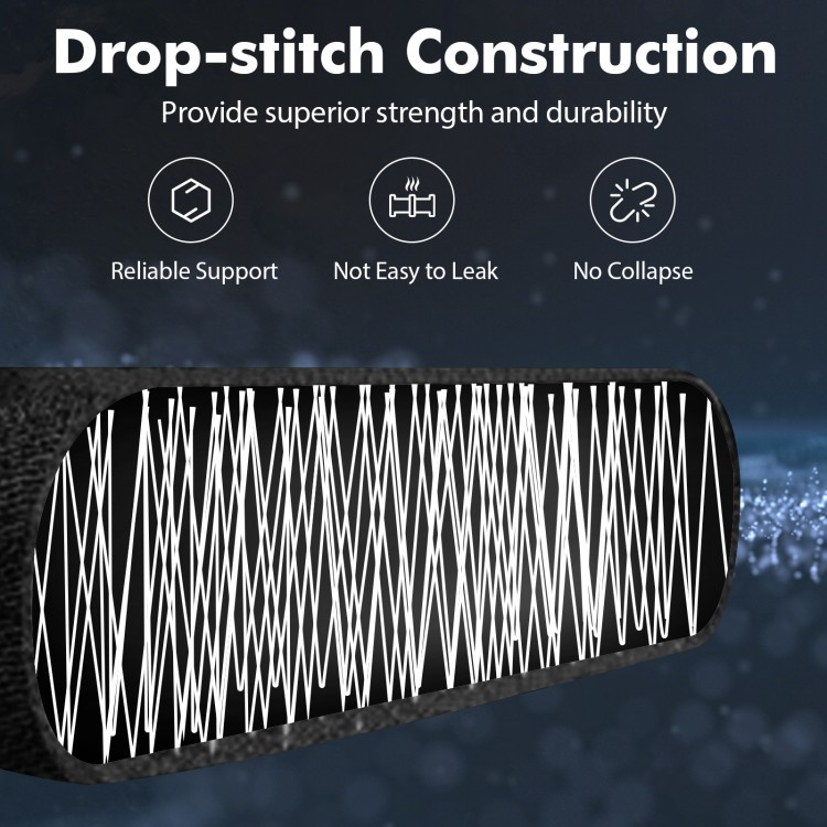 Close-up of the drop-stitch construction of the XL 129 Gal Oval Ice Bath Tub, ensuring strength and durability for.