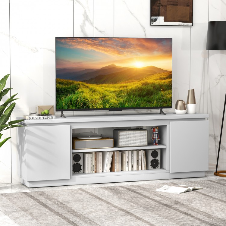 TV Cabinet with 3 Adjustable Shelves and Anti-Tipping Kits for TVs
