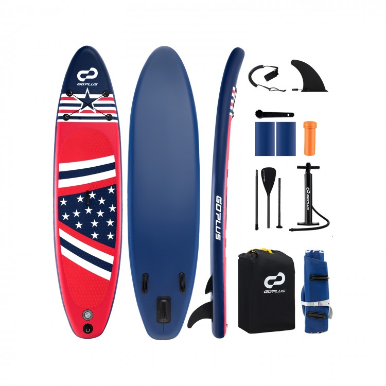 Inflatable Paddle Board with Removable Fin and Backpack - Gallery View 1 of 10