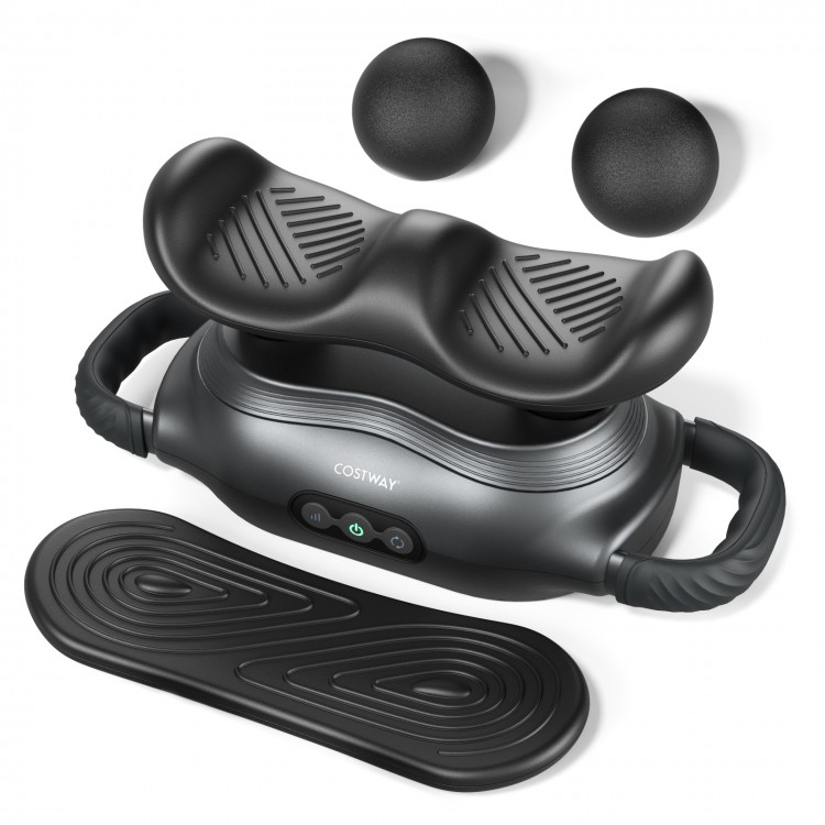 Deep tissue massage gun with three interchangeable heads, three modes, and anti-slip handles for muscle relief.