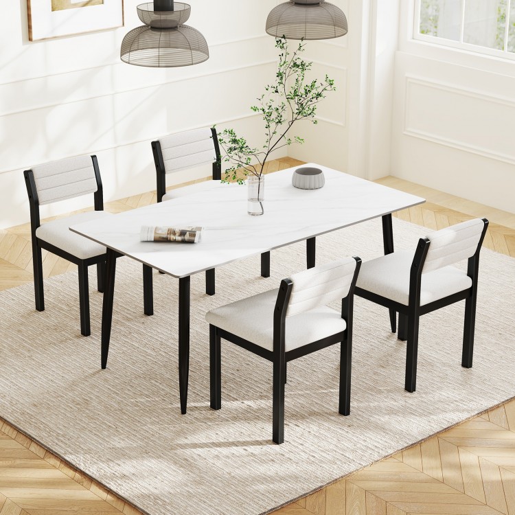 Sherpa upholstered dining chair with wood frame, ergonomic design, and non-slip foot pads, ideal for dining rooms.